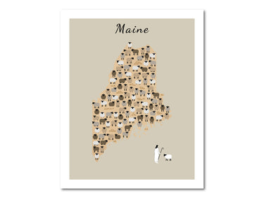 Lost Sheep from Maine Poster Print
